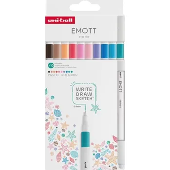 Liner UNI EMOTT 0,4 mm - sada 10 barev PASTEL