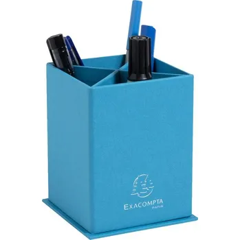 Stojánek na psací potřeby Teksto 8,5 × 8,5 × 12 cm, karton - modrý