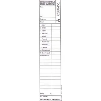 Blok Kadeřnický blok pánský - samopropis