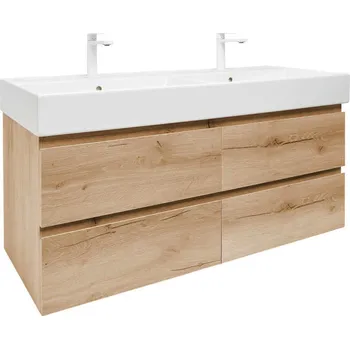 Koupelnový nábytek Koupelnová skříňka s umyvadlem SAT B-Way 119x50x45 cm dub mat BWAY2120OAKU2BB
