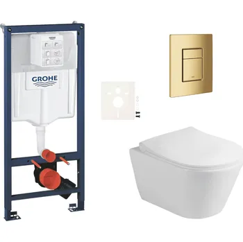 Bidet Závěsný wc set do lehkých stěn / předstěnová montáž Glacera Ava SIKOGRSAVASCGL0