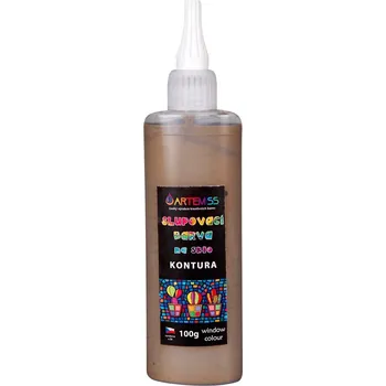 Speciální výtvarná barva Kontura na sklo, slupovací - měděná, 100 g