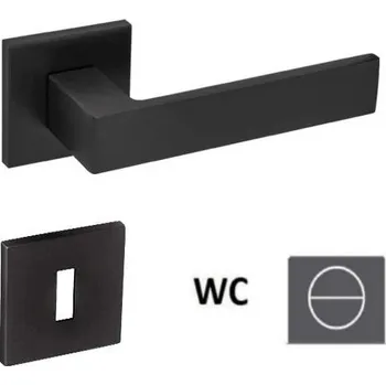 Nábytkové kování Klika Naturel Hit černá matná WC klíč HITHRBSWC