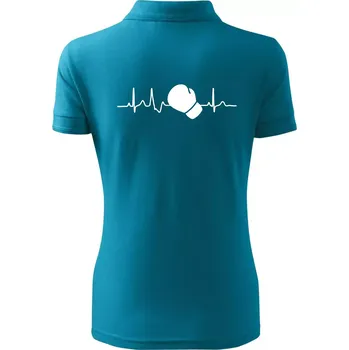 EKG box rukavice - Polokošile dámská Pique Polo - S ( Tmavý tyrkys )