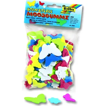 Pěnovka motiv kytka a motýl - mix barev a velikostí, 200 ks