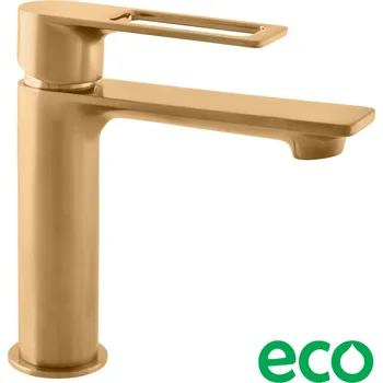 Vodovodní baterie Umyvadlová baterie RAV SLEZÁK Nil bez výpusti kartáčovaná zlatá NL226.5ZK