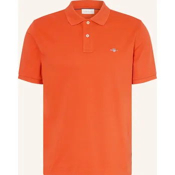 Pánská košile Gant Pánská Polokošile Z Piké, oranžová, XL