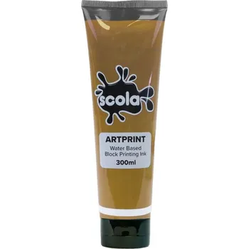 Speciální výtvarná barva SCOLA Tiskařská barva 300ml - siena pálená