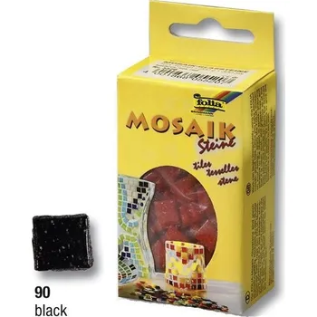 Mozaiková sada Mozaikové kamínky - skleněné - barva černá