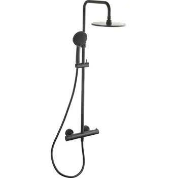 Sprchový set Sprchový systém SAT B-Way s termostatickou baterií černá SATBWSSTK