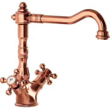 Vodovodní baterie Dřezová baterie Paffoni Belinda s otočným ramínkem měď FBLV180RM