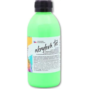 Speciální výtvarná barva Akrylátová tuš neon zelená - 250 g