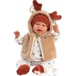 Llorens 74018 NEW BORN - realistická panenka miminko se zvuky a měkkým látkovým tělem - 42 cm