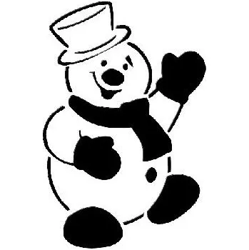 Plastová šablona - Sněhulák, 14,5 × 14,5 cm