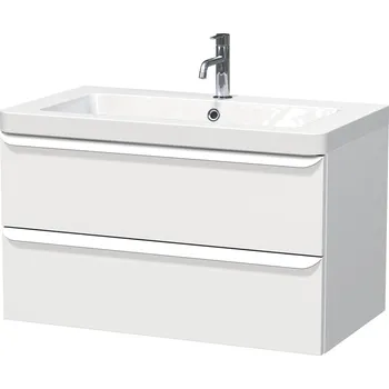 Koupelnový nábytek Koupelnová skříňka s umyvadlem Naturel Pavia 85x53x49 cm bílá mat bílá úchytka PAVIA385ZBI