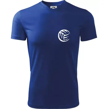 Pánské tričko Volejbal míč prso - Pánské triko Fantasy sportovní (dresovina) - L ( Královská modrá )