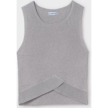 Chlapecké tričko Dívčí top, pletené triko Mayoral 6039 černá barva: šedá, Rozměr: 162 (16 let)