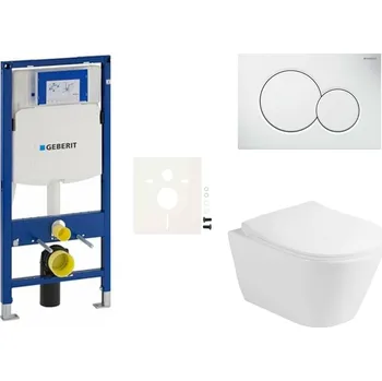 Bidet Cenově zvýhodněný závěsný WC set Geberit do lehkých stěn / předstěnová montáž+ WC Glacera Ava SIKOGESAVAS01