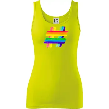 Dámské tričko LGBT hashtag - Dámské tílko - M ( Limetková )