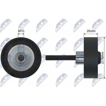 Vratná/vodicí kladka, klínový řemen NTY RNK-VW-002