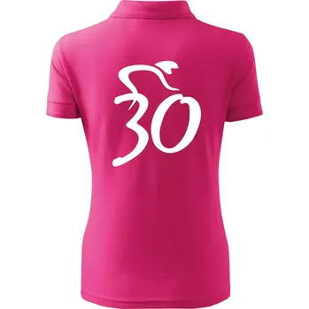 Cyklista slaví třicítku (30) - Polokošile dámská Pique Polo - XS ( Purpurová )