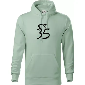 Pánská mikina Cyklista slaví pětatřicítku (35) - Mikina pánská Cape s kapucí - 5XL ( Sage )