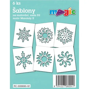 Papírové šablony - Mandaly II - 6 ks