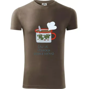 Pánské oblečení čaj je vždycky dobrý nápad (studio-arte.cz) - Viper FIT - Pánské zůžené tričko - M ( Army )