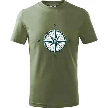 Kompas old - Tričko dětské bavlněné - 134 cm/8 let ( Khaki )