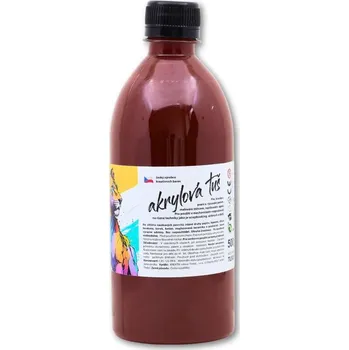 Vodová barva Akrylátová tuš hnědá - 500 g