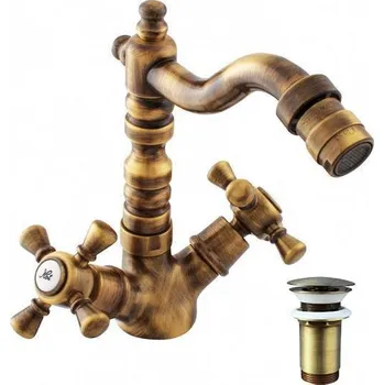 Bidetová baterie RAV SLEZÁK Morava s clic-clacem stará mosaz MK321.0/9SM