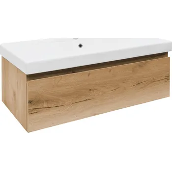 Koupelnový nábytek Koupelnová skříňka s umyvadlem SAT B-WAY 99x30x45 cm dub mat BWAY100OAKU1