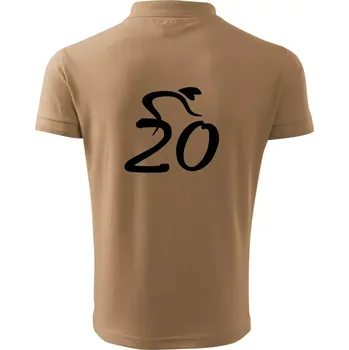 Pánská košile Cyklista slaví dvacítku (20) - Polokošile pánská Pique Polo 203 - S ( Písková )