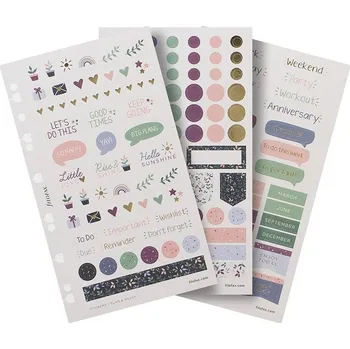 Náplň do diáře Filofax Samolepky Garden, 3 × 2 listy