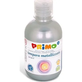Vodová barva Temperová barva Primo metalická - 300 ml - stříbrná