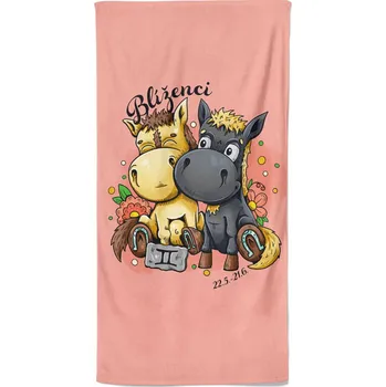 Osuška 140 x 70 cm Koňská znamení - Blíženci
