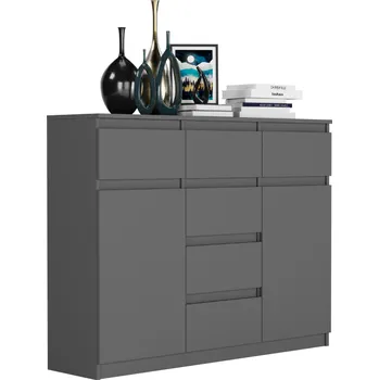 Komoda Designová komoda S-62D s čistými liniemi - různé barevné provedení antracit