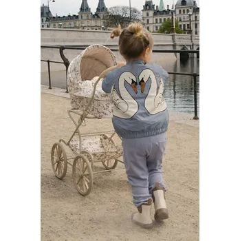 Chlapecká bunda Dětská bomber bunda Konges Sløjd JUNO BOMBER JACKET KS100321 modrá 95X, vel. 74