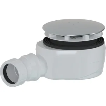 Sifon Vaničkový sifon MULTI 90 x 40mm nízký nerezová krytka a kloub s matkou ESLIM90KLCR