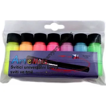 Vodová barva Sada akrylových barev svítících ve tmě 7 x 12g