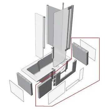 Panel k vaně Panel k vaně Juwel Duett 170 cm akrylát DUP002WS