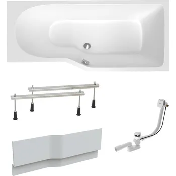 Asymetrická vana Laguna Beáta Plus 160x80 cm akrylát pravá SIKOBE1600PAPNP