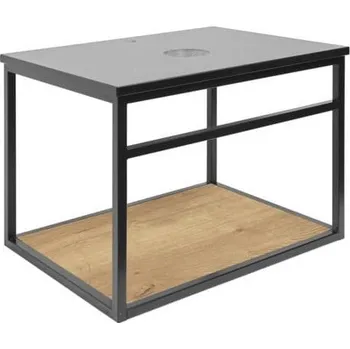 Koupelnový nábytek Koupelnová skříňka s žulovou krycí deskou Naturel Industrial 59x45x45 cm černá mat KONZOLEUM60DZ