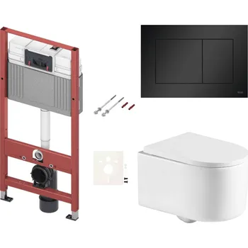 Bidet Závěsný wc set do lehkých stěn / předstěnová SAT SIKOTSTOR72414