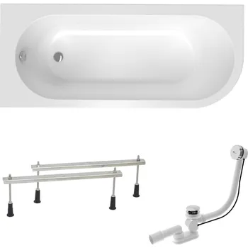 Vana Asymetrická vana Laguna Rajka 170x72,5 cm akrylát levá SIKOVRAJ170LAN