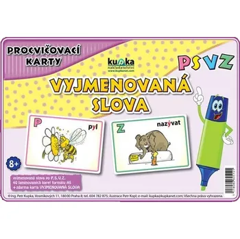 Procvičovací karty - vyjmenovaná slova PSVZ A4 (30x21 cm)