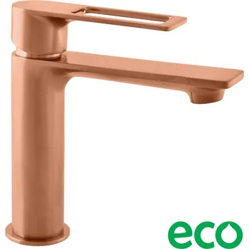 Vodovodní baterie Umyvadlová baterie RAV SLEZÁK Nil bez výpusti kartáčovaná zlatá růžová NL226.5ZRK