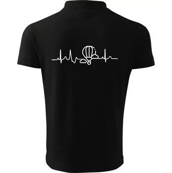Pánská košile EKG létání balonem - Polokošile pánská Pique Polo 203 - XL ( Černá )