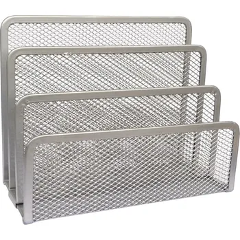 Drátěný stojánek na dopisy - stříbrný