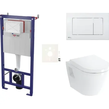 Bidet Cenově zvýhodněný závěsný WC set SAT do lehkých stěn / předstěnová montáž+ WC VitrA Integra SIKOSSINTBO20K